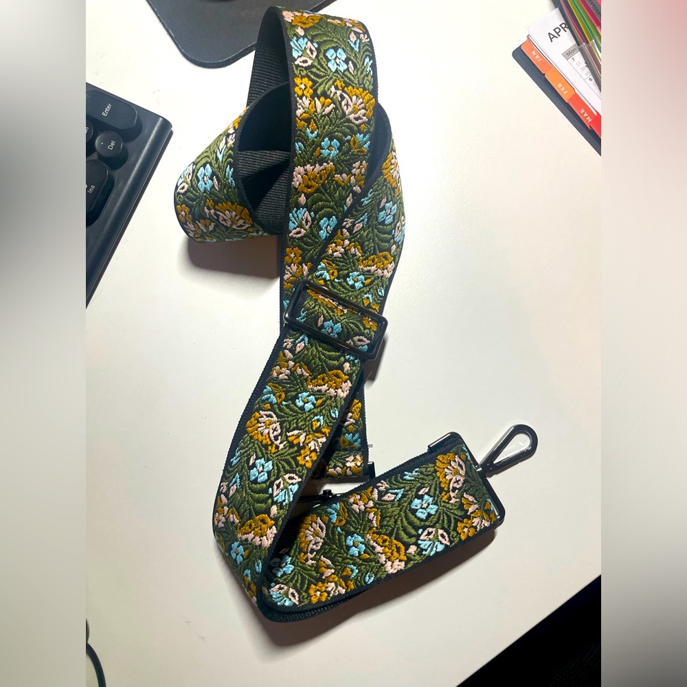Handmade Embroidered Purse Shoulder Strap